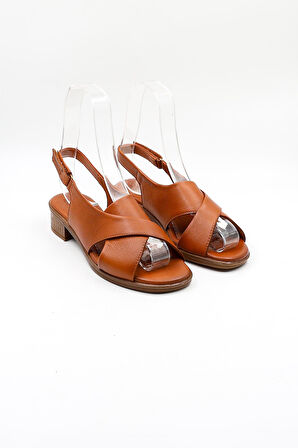 Venüs Kadın Hakiki Deri Günlük Sandalet VN26025Y Taba