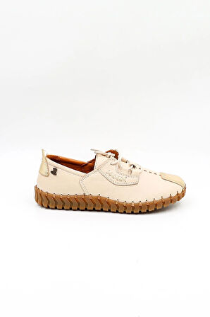 Venüs Kadın Hakiki Deri Günlük Ayakkabı VN10724Y Bej