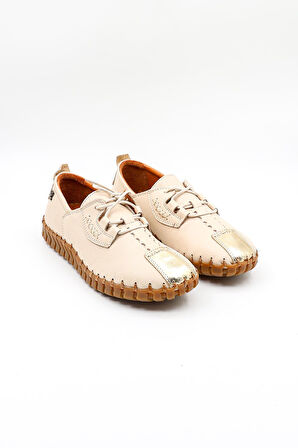 Venüs Kadın Hakiki Deri Günlük Ayakkabı VN10724Y Bej