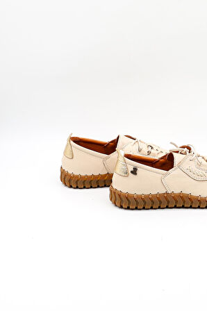 Venüs Kadın Hakiki Deri Günlük Ayakkabı VN10724Y Bej