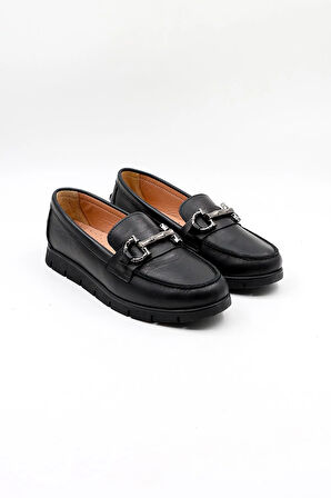 Venüs Kadın Hakiki Deri Günlük Ayakkabı VN076042Y Siyah