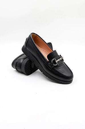 Venüs Kadın Hakiki Deri Günlük Ayakkabı VN076042Y Siyah