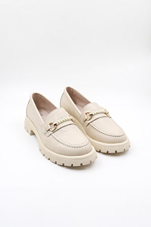 Venüs Kadın Hakiki Deri Günlük Sandalet VN454259Y Bej