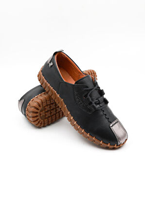 Venüs Kadın Hakiki Deri Günlük Ayakkabı VN10724Y Siyah