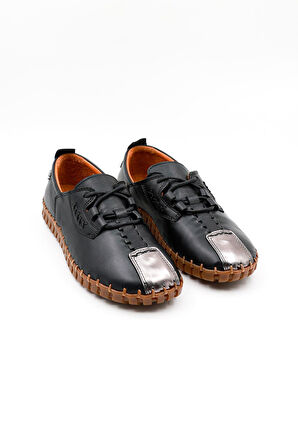 Venüs Kadın Hakiki Deri Günlük Ayakkabı VN10724Y Siyah