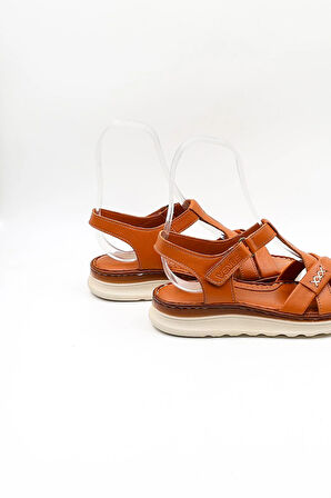 Venüs Kadın Hakiki Deri Günlük Sandalet VN021723Y Taba