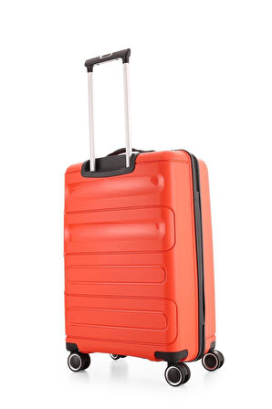 ÇÇS Trolley Polipropilen Unisex Orta Boy Valiz ÇÇS5225 Turuncu