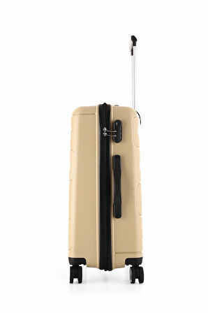 ÇÇS Trolley Polipropilen Unisex Orta Boy Valiz ÇÇS5225 Bej