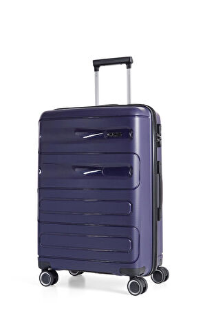 ÇÇS Trolley Polipropilen Unisex Büyük Boy Valiz ÇÇS5225 Lacivert