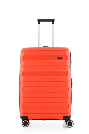 ÇÇS Trolley Polipropilen Unisex Büyük Boy Valiz ÇÇS5225 Turuncu