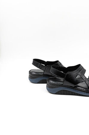 Venüs Kadın Hakiki Deri Sandalet VN020406Y Siyah