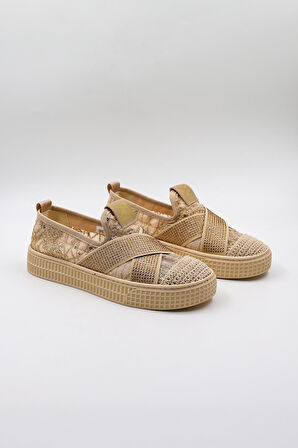 Kriste Bell İthal Kadın Sneaker Ayakkabı KB0512 Altın