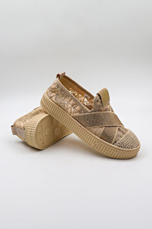 Kriste Bell İthal Kadın Sneaker Ayakkabı KB0512 Altın