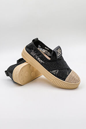 Kriste Bell İthal Kadın Sneaker Ayakkabı KB0512 Siyah
