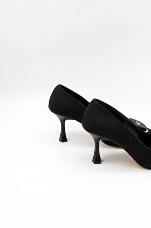 Park Moda Tokalı Ayakkabı PM439 Siyah Nubuk