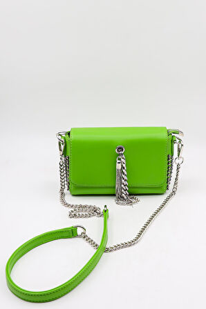 Kriste Bell Marka İthal Zımba ve Taş Detaylı Günlük Şık Kadın Çanta KB662 Yeşil