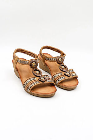 Guja Günlük Kadın Sandalet  GJ1454 CL Camel