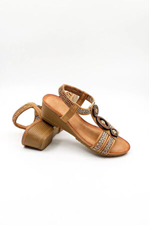Guja Günlük Kadın Sandalet  GJ1454 CL Camel