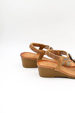Guja Günlük Kadın Sandalet  GJ1454 CL Camel
