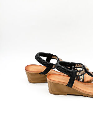 Guja Günlük Kadın Sandalet  GJ1454 CL Siyah