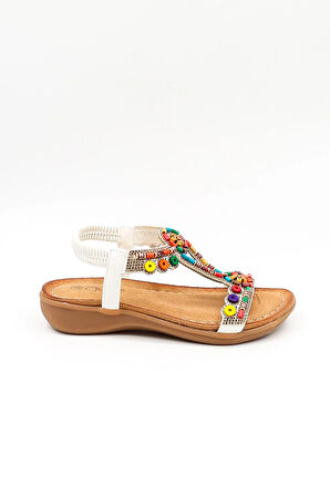 Guja Günlük Kadın Sandalet  GJ1501 BY Beyaz