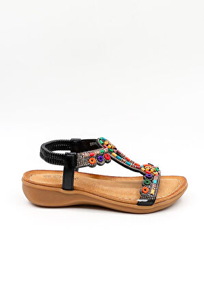 Guja Günlük Kadın Sandalet  GJ1501 BY Siyah