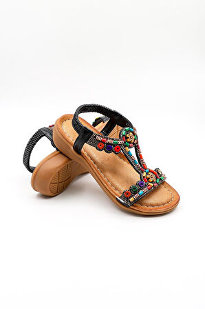 Guja Günlük Kadın Sandalet  GJ1501 BY Siyah