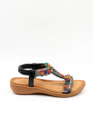 Guja Günlük Kadın Sandalet  GJ1501 BY Siyah