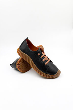 Venüs Kadın Hakiki Deri Günlük Ayakkabı VN13504Y Siyah