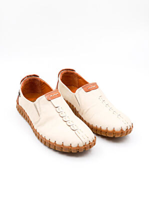 Venüs Kadın Hakiki Deri Günlük Ayakkabı VN10725Y Bej