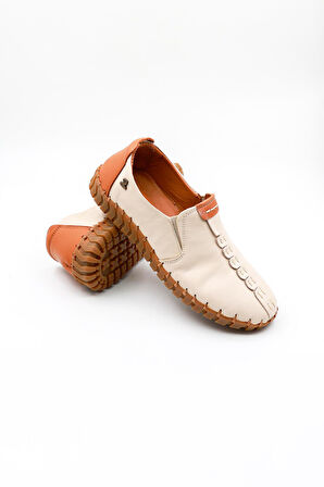 Venüs Kadın Hakiki Deri Günlük Ayakkabı VN10725Y Bej