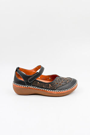 Venüs Kadın Hakiki Deri Günlük Ayakkabı VN190244Y Siyah Ç