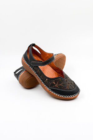 Venüs Kadın Hakiki Deri Günlük Ayakkabı VN190244Y Siyah Ç