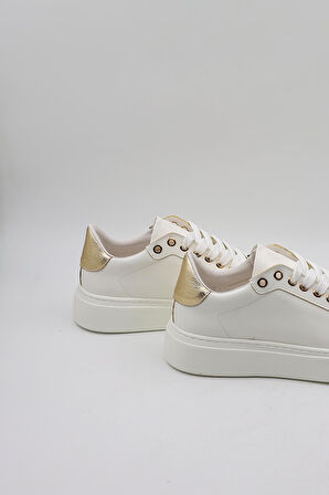 ParkModa Aksesuar Detaylı İthal Kare Kadın Şık Topuklu Ayakkabı PM400 Beyaz Cilt