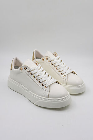 ParkModa Aksesuar Detaylı İthal Kare Kadın Şık Topuklu Ayakkabı PM400 Beyaz Cilt