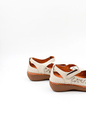 Venüs Kadın Hakiki Deri Günlük Ayakkabı VN190244Y Bej