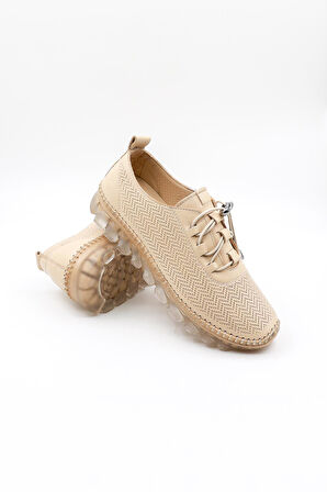 Venüs Kadın Hakiki Deri Günlük Ayakkabı VN401003 Bej