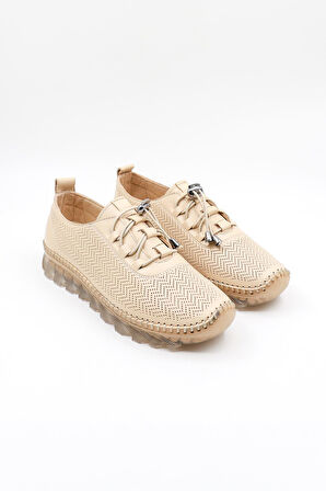 Venüs Kadın Hakiki Deri Günlük Ayakkabı VN401003 Bej