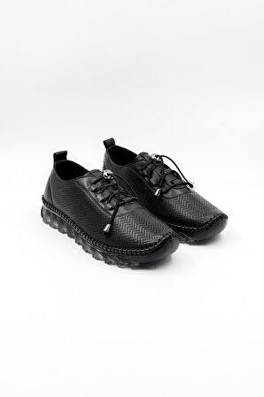 Venüs Kadın Hakiki Deri Günlük Ayakkabı VN401003 Siyah