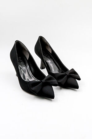 Park Moda Kadın Topuklu Ayakkabı PM492 K140  - Siyah Nubuk