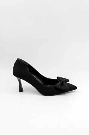 Park Moda Kadın Topuklu Ayakkabı PM492 K140  - Siyah Nubuk