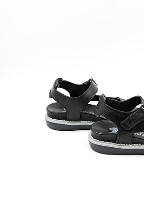 Venüs Kadın Hakiki Deri Günlük Sandalet VN202064Y Siyah