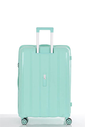 Mçs V305 Ultra Hafif Plastik Materyal Polipropilen Kabin Boy Valiz - Su Yeşili