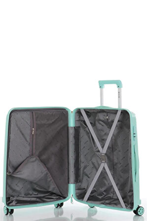 Mçs V305 Ultra Hafif Plastik Materyal Polipropilen Kabin Boy Valiz - Su Yeşili