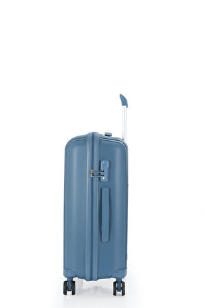 Mçs V305 Ultra Hafif Plastik Materyal Polipropilen Orta Boy Valiz - Blue