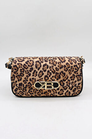 Kriste Bell Çapraz Askılı Kadın Çanta KB 7217 - Leopar Siyah