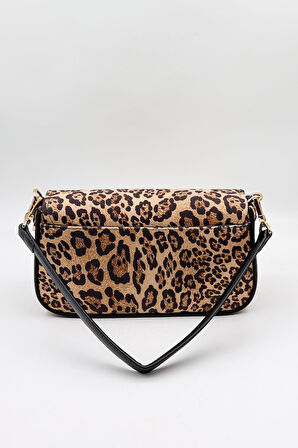 Kriste Bell Çapraz Askılı Kadın Çanta KB 7217 - Leopar Siyah