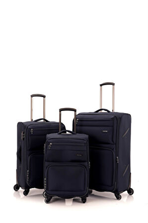 Mçs Lüx Kumaş Orta Boy Valiz V117 - Lacivert