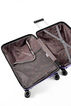 ÇÇS Trolley Polipropilen Unisex Kabin Boy Valiz ÇÇS5224 - Mor