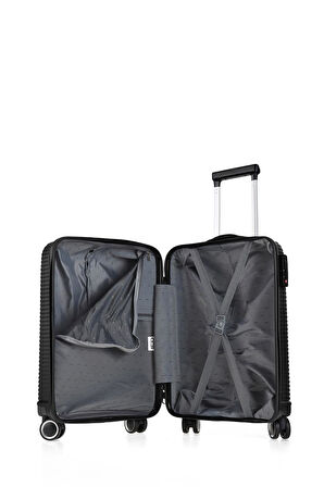 ÇÇS Trolley Polipropilen Unisex Kabin Boy Valiz ÇÇS5224 - Siyah